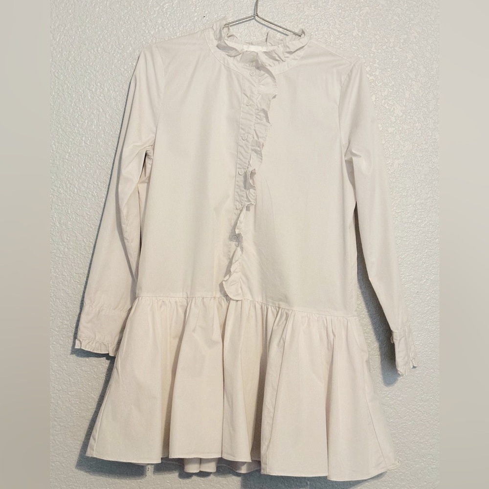 Sugarlips White Ruffle Mini Dress